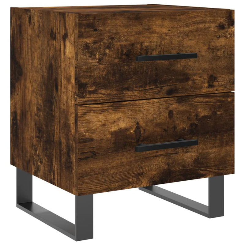 vidaXL 2 db füstös tölgy színű szerelt fa éjjeliszekrény 40x35x47,5 cm