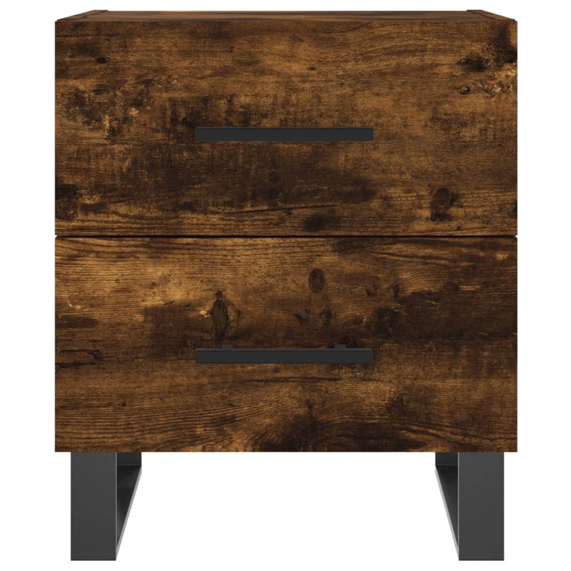 vidaXL 2 db füstös tölgy színű szerelt fa éjjeliszekrény 40x35x47,5 cm