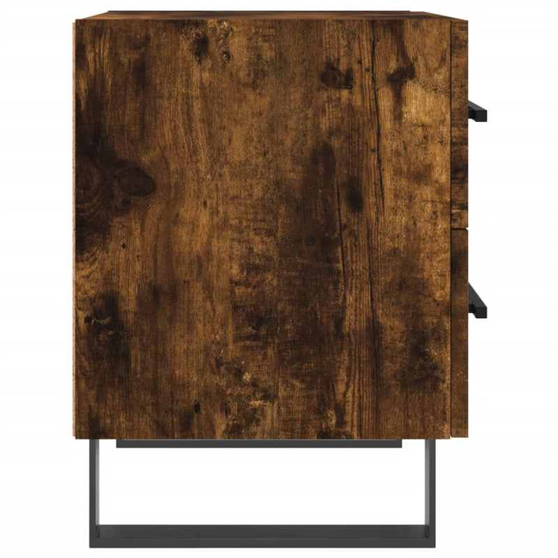 vidaXL 2 db füstös tölgy színű szerelt fa éjjeliszekrény 40x35x47,5 cm