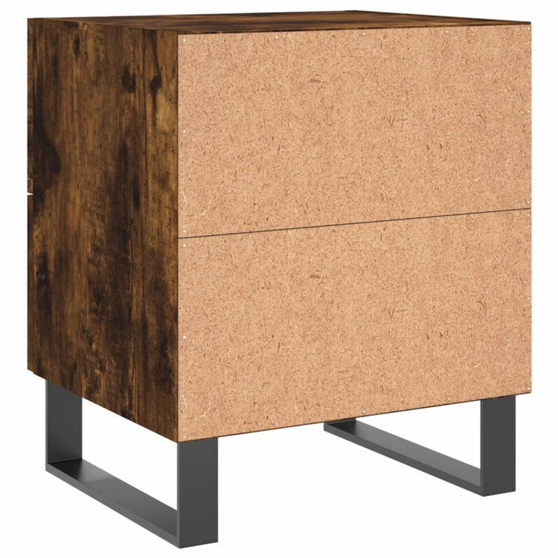 vidaXL 2 db füstös tölgy színű szerelt fa éjjeliszekrény 40x35x47,5 cm