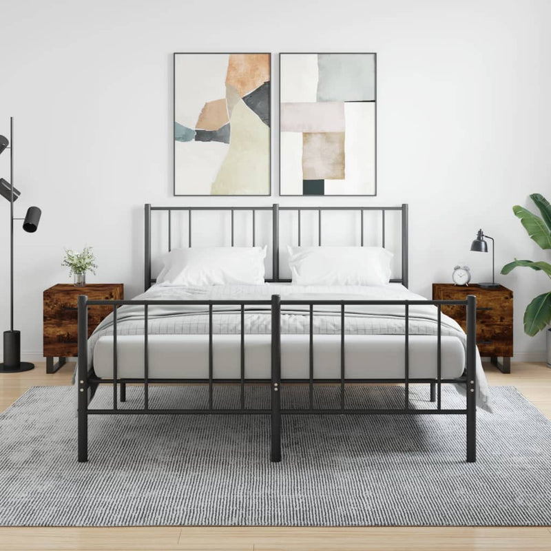 vidaXL 2 db füstös tölgy színű szerelt fa éjjeliszekrény 40x35x47,5 cm