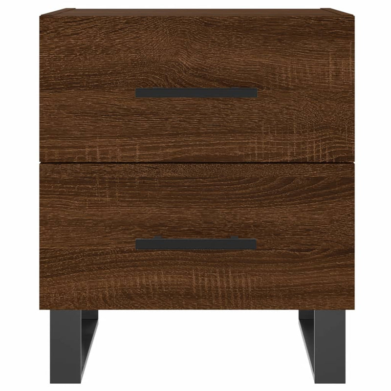 vidaXL 2 db barna tölgyszínű szerelt fa éjjeliszekrény 40x35x47,5 cm