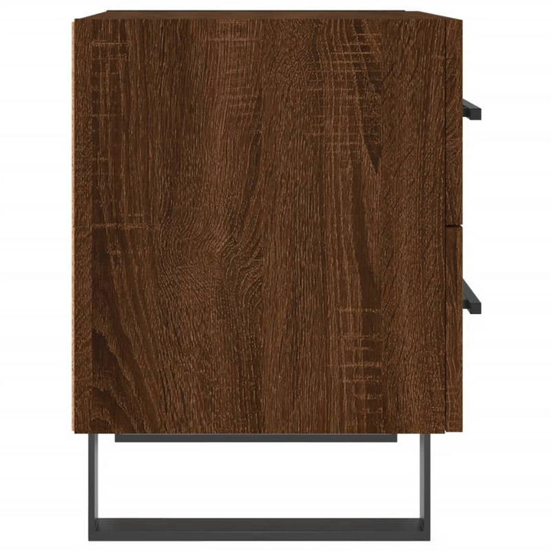 vidaXL 2 db barna tölgyszínű szerelt fa éjjeliszekrény 40x35x47,5 cm