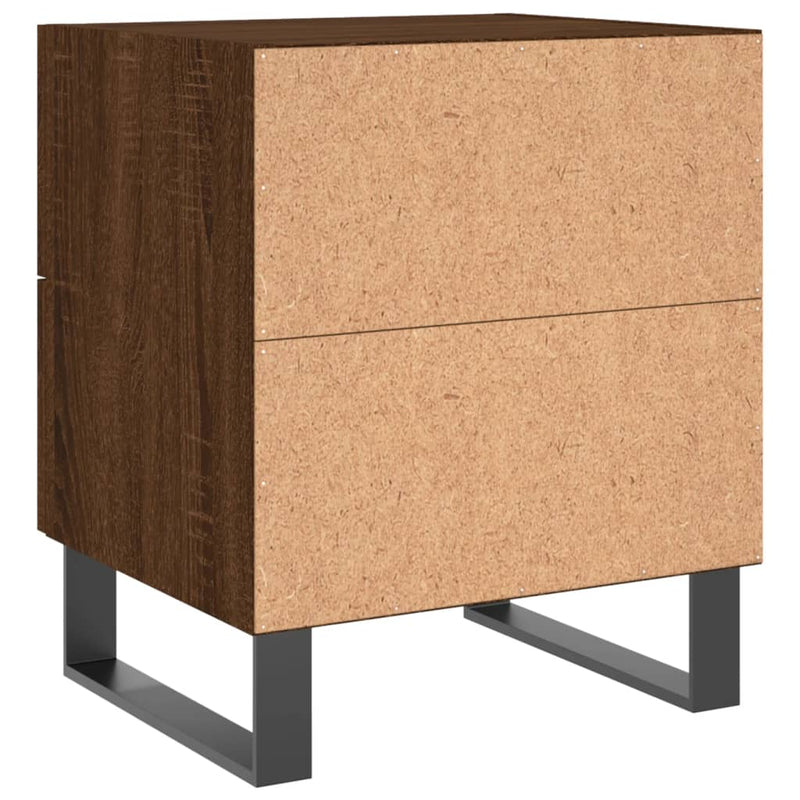 vidaXL 2 db barna tölgyszínű szerelt fa éjjeliszekrény 40x35x47,5 cm