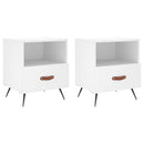 vidaXL 2 db fehér szerelt fa éjjeliszekrény 40 x 35 x 47,5 cm