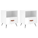 vidaXL 2 db magasfényű fehér szerelt fa éjjeliszekrény 40x35x47,5 cm