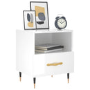 vidaXL magasfényű fehér szerelt fa éjjeliszekrény 40 x 35 x 47,5 cm