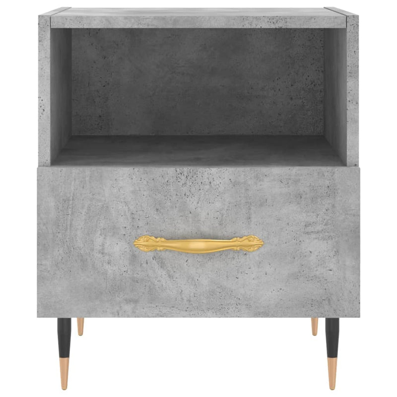 vidaXL 2 db betonszürke szerelt fa éjjeliszekrény 40 x 35 x 47,5 cm