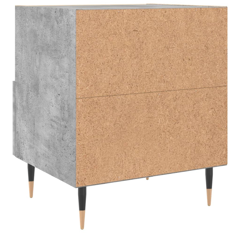 vidaXL 2 db betonszürke szerelt fa éjjeliszekrény 40 x 35 x 47,5 cm