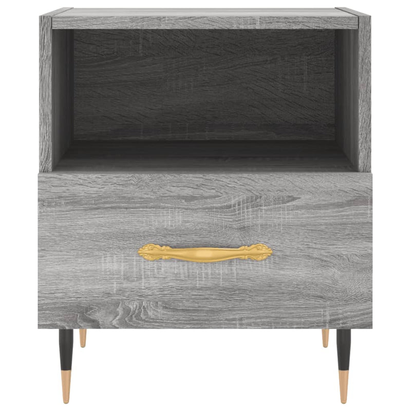vidaXL 2 db szürke sonoma színű szerelt fa éjjeliszekrény 40x35x47,5cm