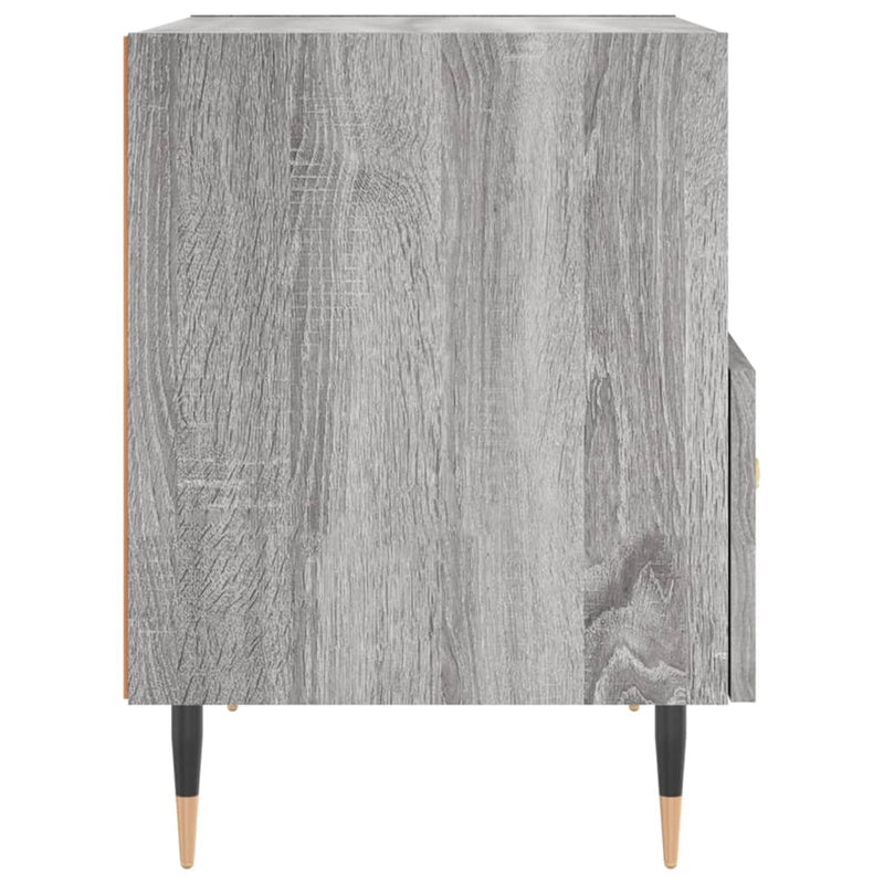 vidaXL 2 db szürke sonoma színű szerelt fa éjjeliszekrény 40x35x47,5cm