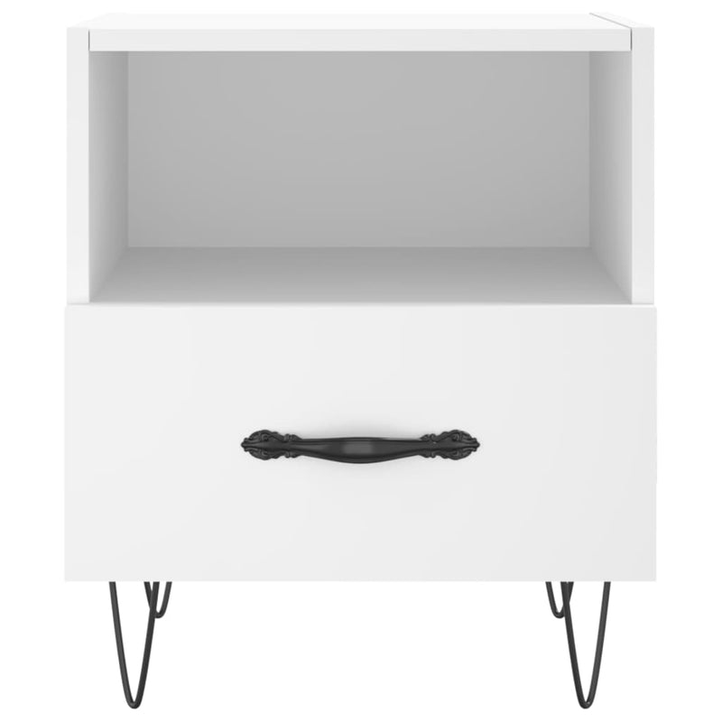 vidaXL 2 db fehér szerelt fa éjjeliszekrény 40 x 35 x 47,5 cm