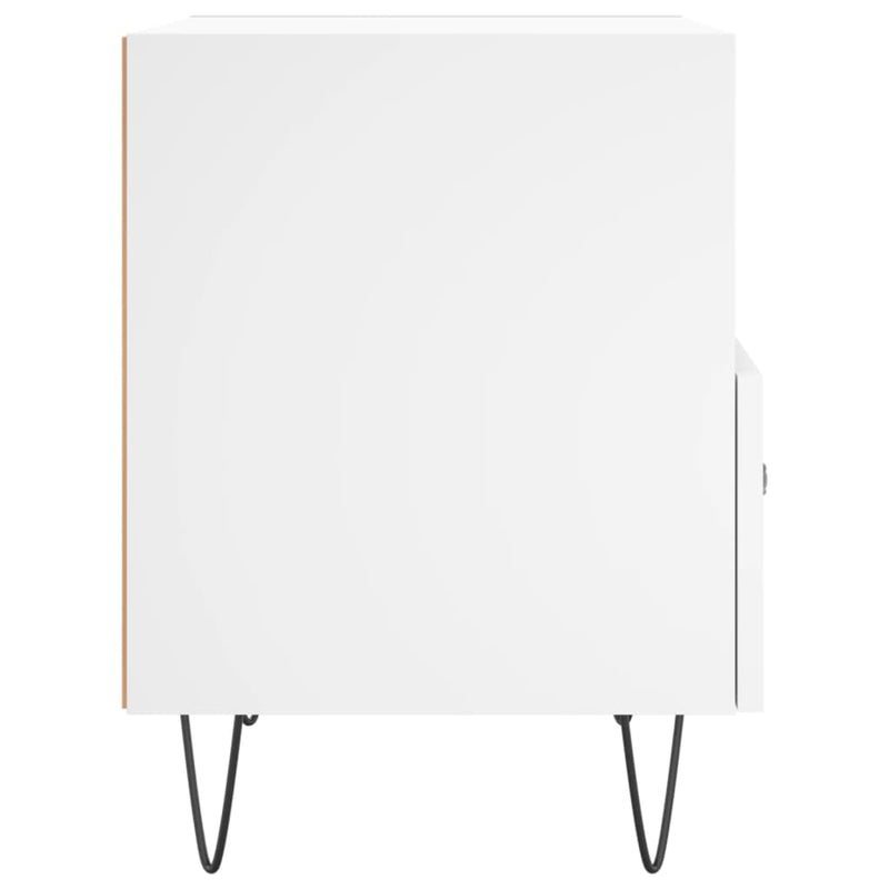 vidaXL 2 db fehér szerelt fa éjjeliszekrény 40 x 35 x 47,5 cm