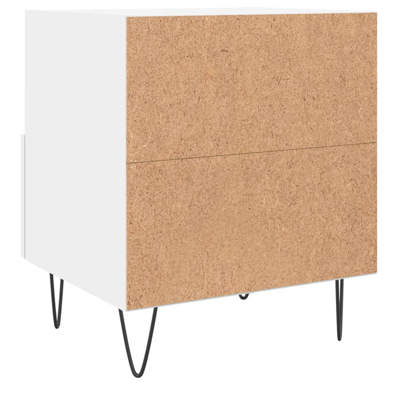 vidaXL 2 db fehér szerelt fa éjjeliszekrény 40 x 35 x 47,5 cm