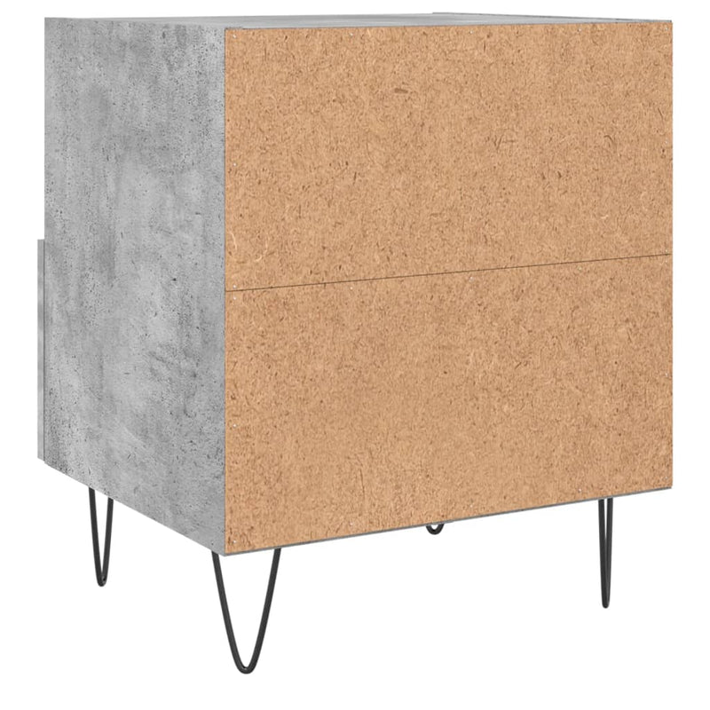 vidaXL 2 db betonszürke szerelt fa éjjeliszekrény 40 x 35 x 47,5 cm