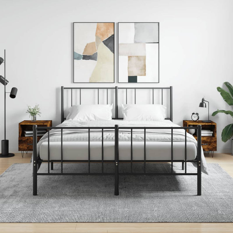 vidaXL 2 db füstös tölgy színű szerelt fa éjjeliszekrény 40x35x47,5 cm