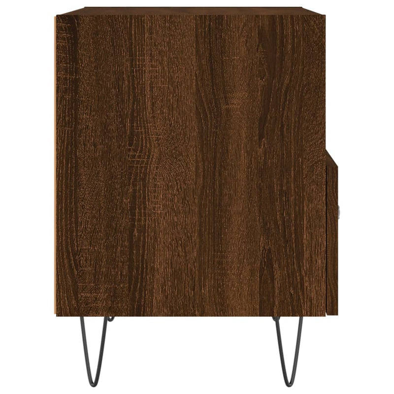 vidaXL 2 db barna tölgyszínű szerelt fa éjjeliszekrény 40x35x47,5 cm