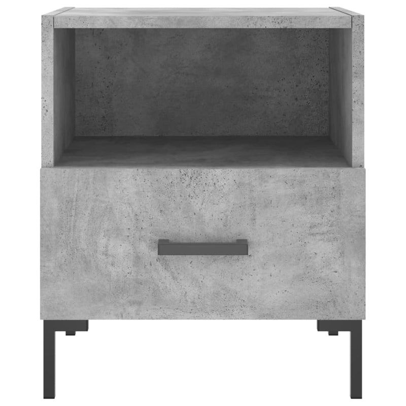 vidaXL 2 db betonszürke szerelt fa éjjeliszekrény 40 x 35 x 47,5 cm