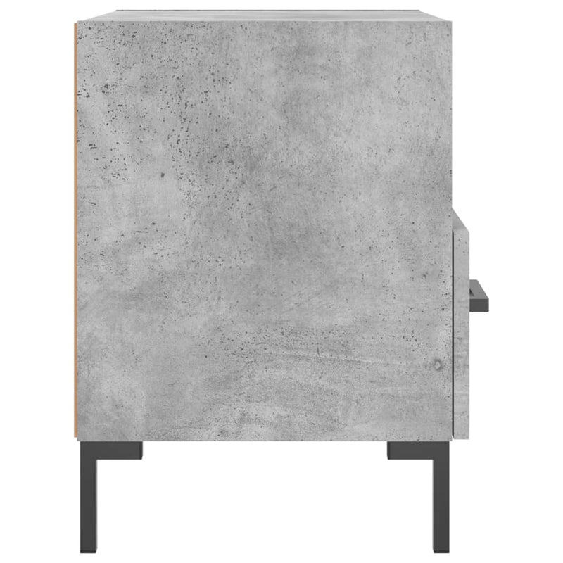 vidaXL 2 db betonszürke szerelt fa éjjeliszekrény 40 x 35 x 47,5 cm