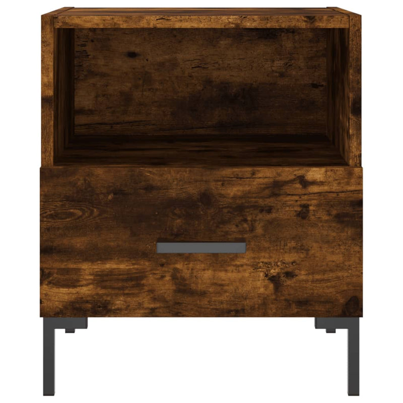vidaXL 2 db füstös tölgy színű szerelt fa éjjeliszekrény 40x35x47,5 cm