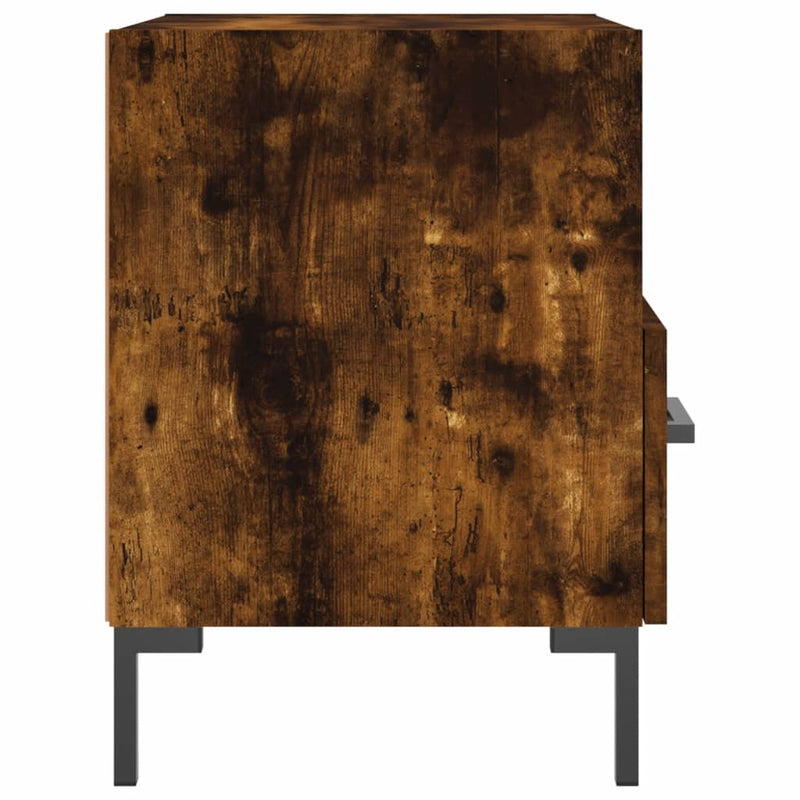 vidaXL 2 db füstös tölgy színű szerelt fa éjjeliszekrény 40x35x47,5 cm