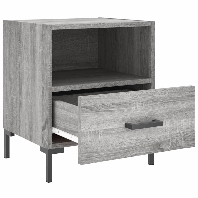vidaXL 2 db szürke sonoma színű szerelt fa éjjeliszekrény 40x35x47,5cm