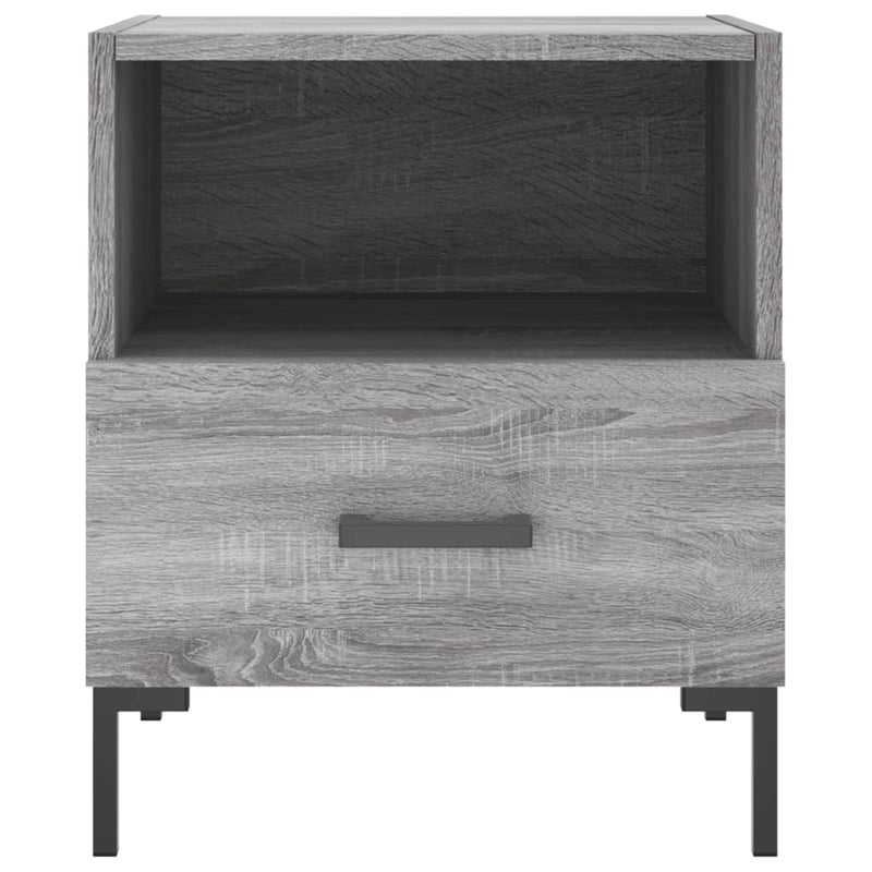 vidaXL 2 db szürke sonoma színű szerelt fa éjjeliszekrény 40x35x47,5cm