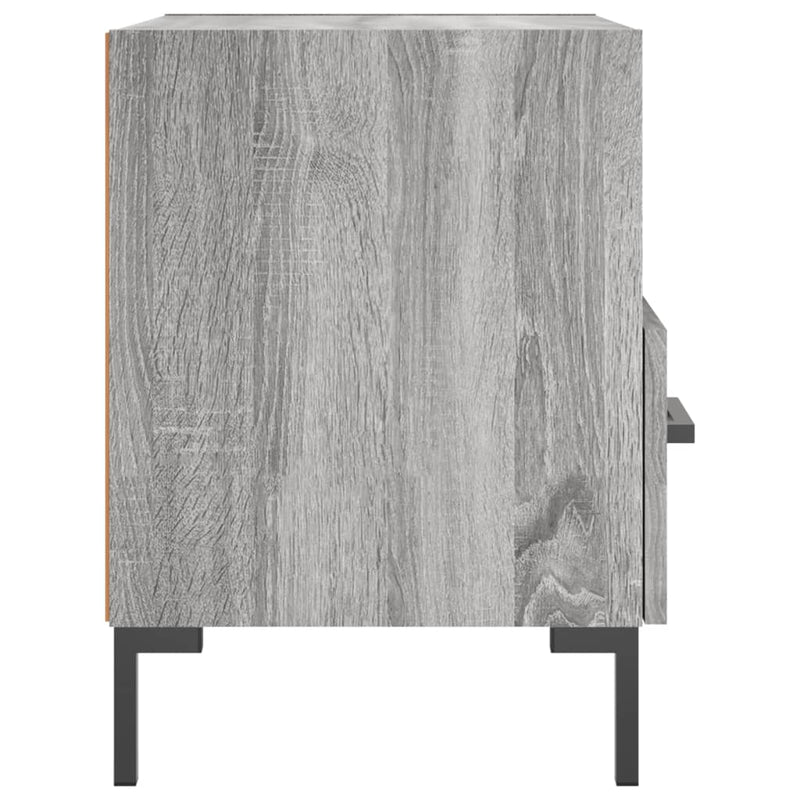 vidaXL 2 db szürke sonoma színű szerelt fa éjjeliszekrény 40x35x47,5cm