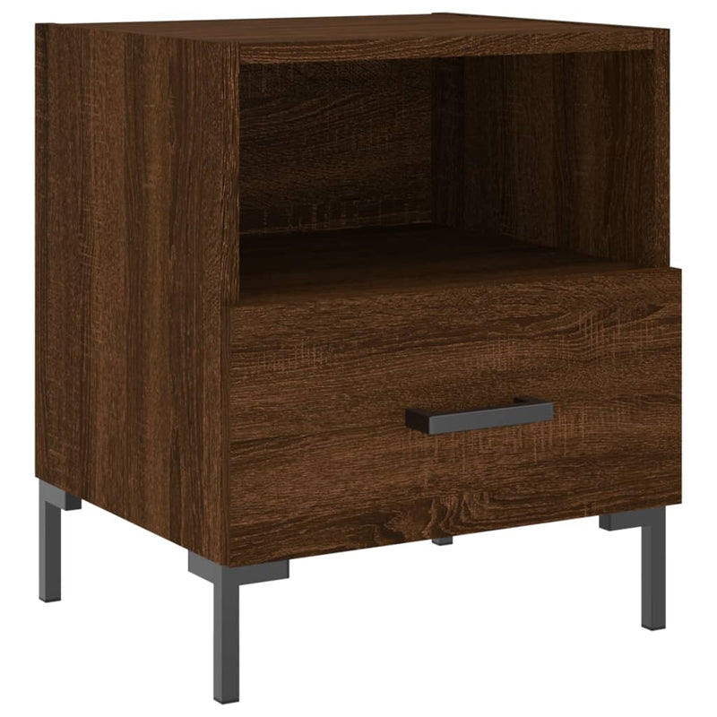 vidaXL 2 db barna tölgyszínű szerelt fa éjjeliszekrény 40x35x47,5 cm