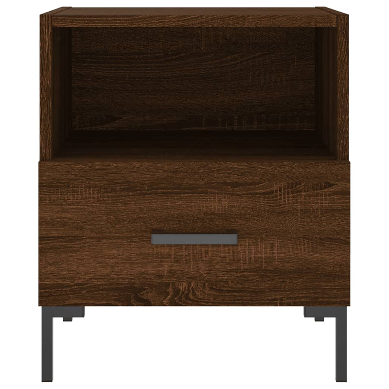 vidaXL 2 db barna tölgyszínű szerelt fa éjjeliszekrény 40x35x47,5 cm
