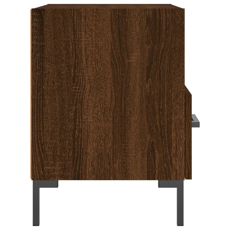 vidaXL 2 db barna tölgyszínű szerelt fa éjjeliszekrény 40x35x47,5 cm