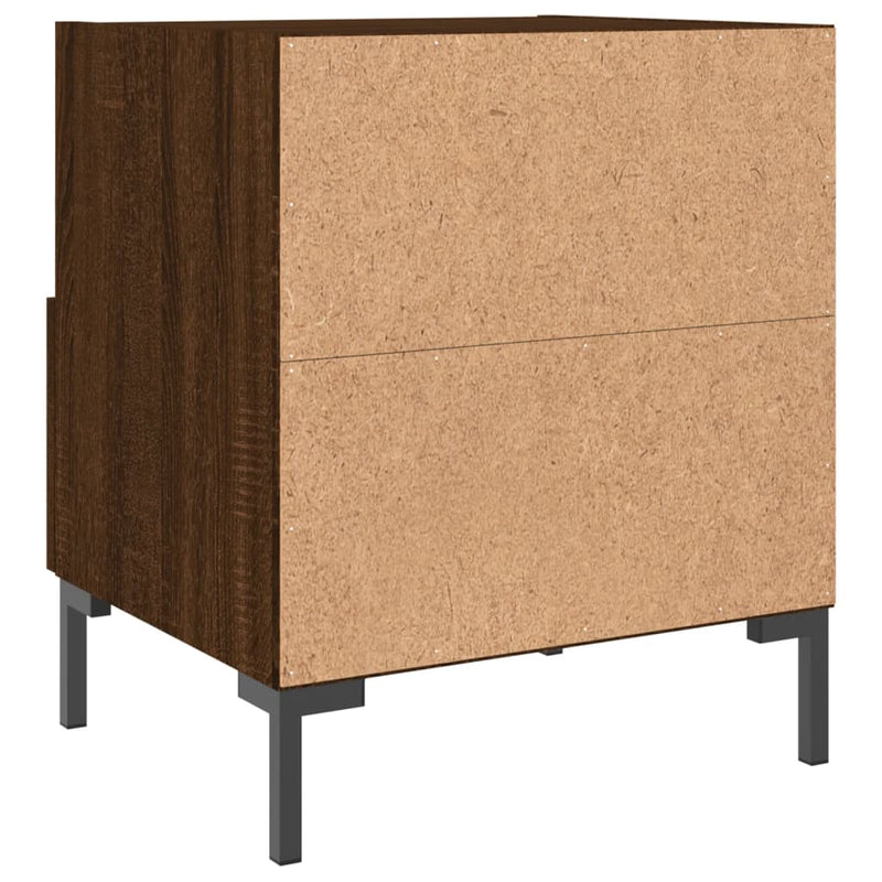 vidaXL 2 db barna tölgyszínű szerelt fa éjjeliszekrény 40x35x47,5 cm