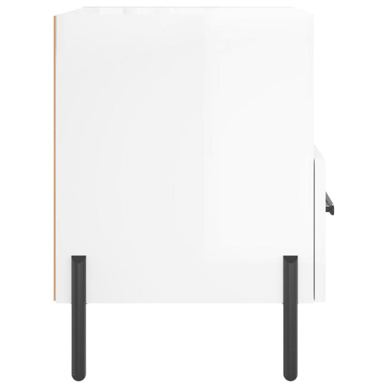 vidaXL 2 db magasfényű fehér szerelt fa éjjeliszekrény 40x35x47,5 cm