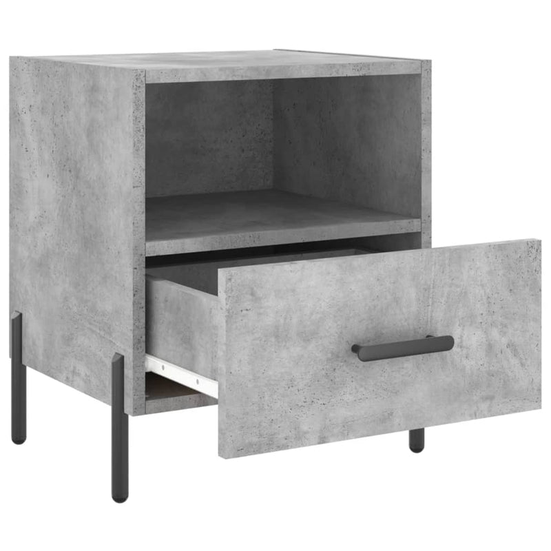 vidaXL 2 db betonszürke szerelt fa éjjeliszekrény 40 x 35 x 47,5 cm