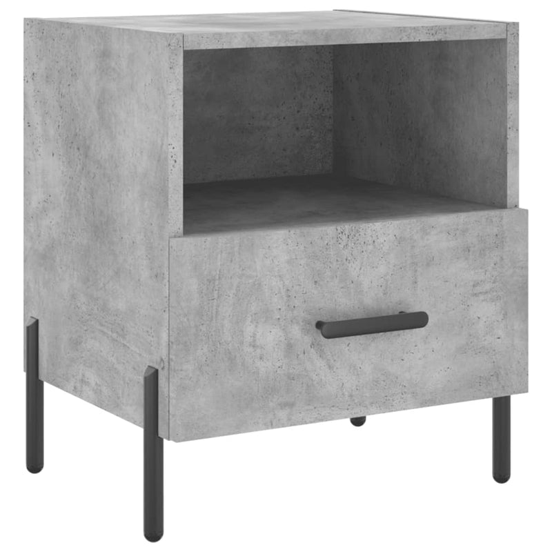 vidaXL 2 db betonszürke szerelt fa éjjeliszekrény 40 x 35 x 47,5 cm