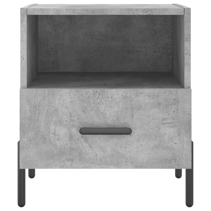 vidaXL 2 db betonszürke szerelt fa éjjeliszekrény 40 x 35 x 47,5 cm