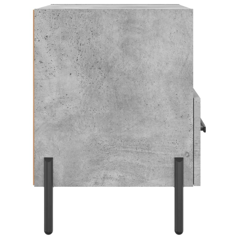 vidaXL 2 db betonszürke szerelt fa éjjeliszekrény 40 x 35 x 47,5 cm