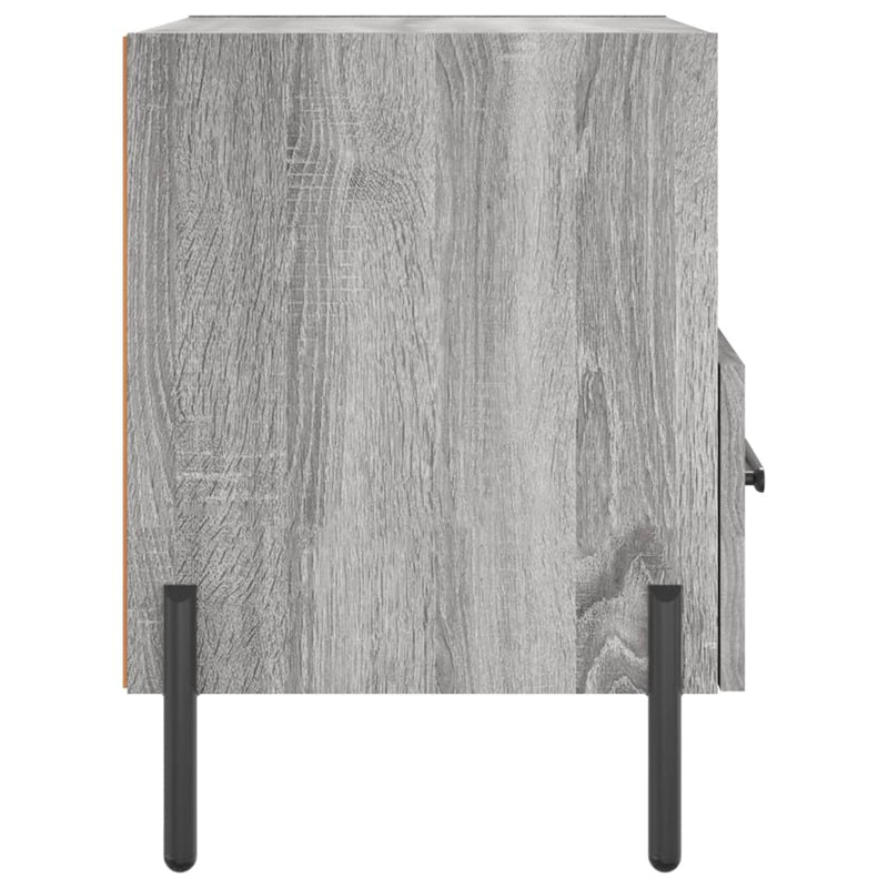 vidaXL 2 db szürke sonoma színű szerelt fa éjjeliszekrény 40x35x47,5cm