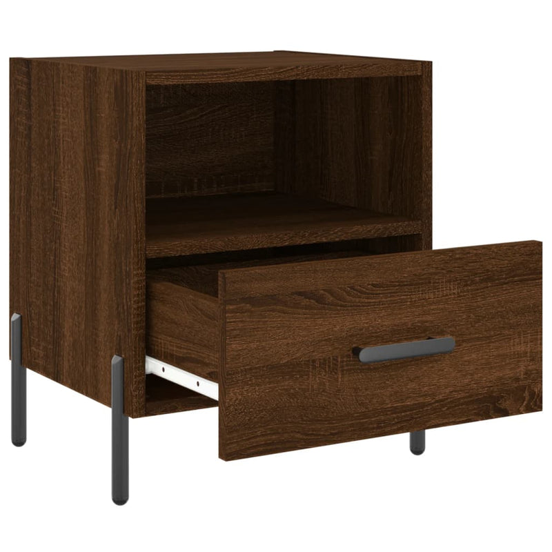 vidaXL 2 db barna tölgyszínű szerelt fa éjjeliszekrény 40x35x47,5 cm