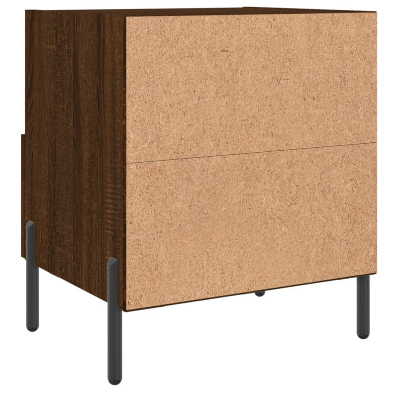 vidaXL 2 db barna tölgyszínű szerelt fa éjjeliszekrény 40x35x47,5 cm