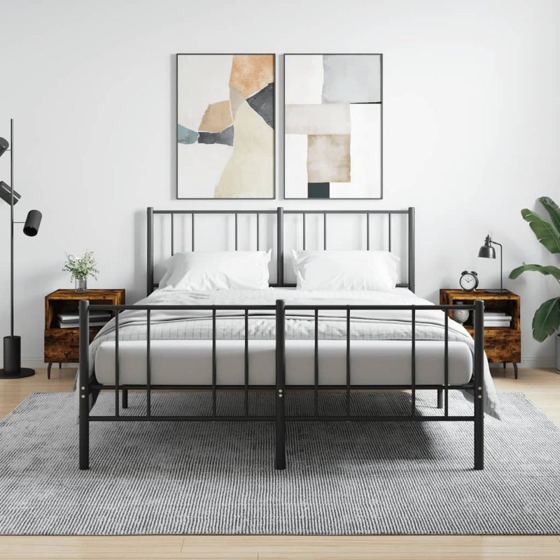 vidaXL 2 db füstös tölgy színű szerelt fa éjjeliszekrény 40x35x47,5 cm