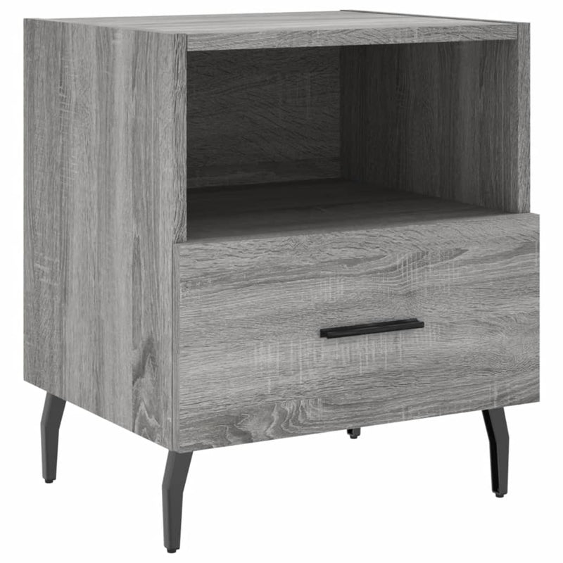 vidaXL 2 db szürke sonoma színű szerelt fa éjjeliszekrény 40x35x47,5cm