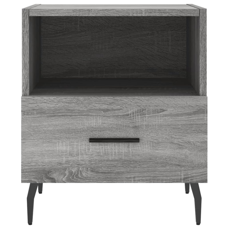 vidaXL 2 db szürke sonoma színű szerelt fa éjjeliszekrény 40x35x47,5cm
