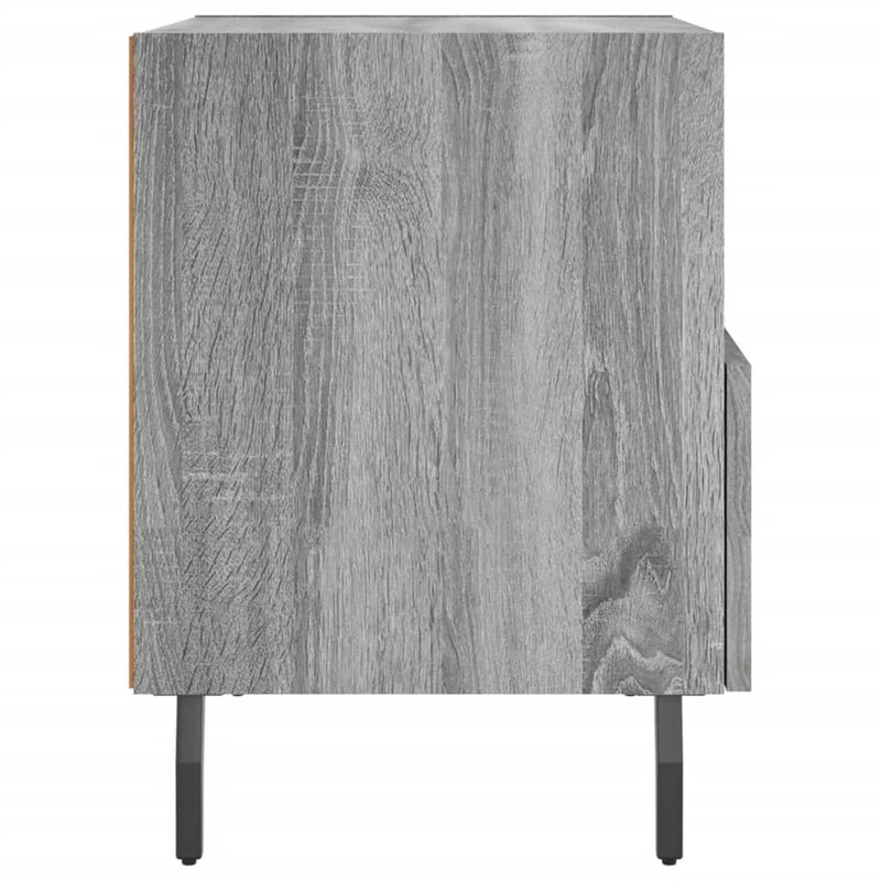 vidaXL 2 db szürke sonoma színű szerelt fa éjjeliszekrény 40x35x47,5cm