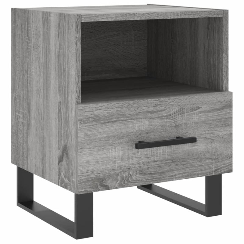vidaXL 2 db szürke sonoma színű szerelt fa éjjeliszekrény 40x35x47,5cm