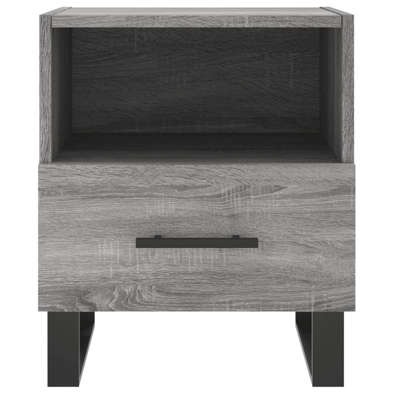 vidaXL 2 db szürke sonoma színű szerelt fa éjjeliszekrény 40x35x47,5cm