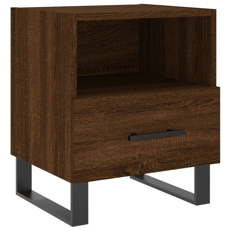 vidaXL 2 db barna tölgyszínű szerelt fa éjjeliszekrény 40x35x47,5 cm