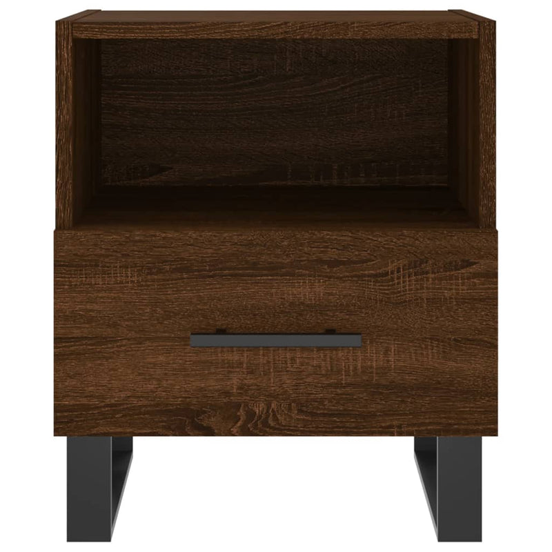 vidaXL 2 db barna tölgyszínű szerelt fa éjjeliszekrény 40x35x47,5 cm