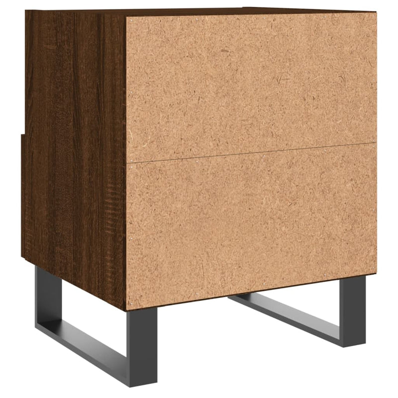 vidaXL 2 db barna tölgyszínű szerelt fa éjjeliszekrény 40x35x47,5 cm
