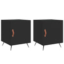 vidaXL 2 db fekete szerelt fa éjjeliszekrény 40 x 40 x 50 cm